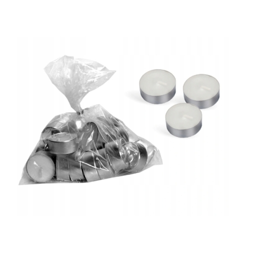 25SZT TEALIGHT PODGRZEWACZE BIAŁE ŚWIECZKI ŚWIECE