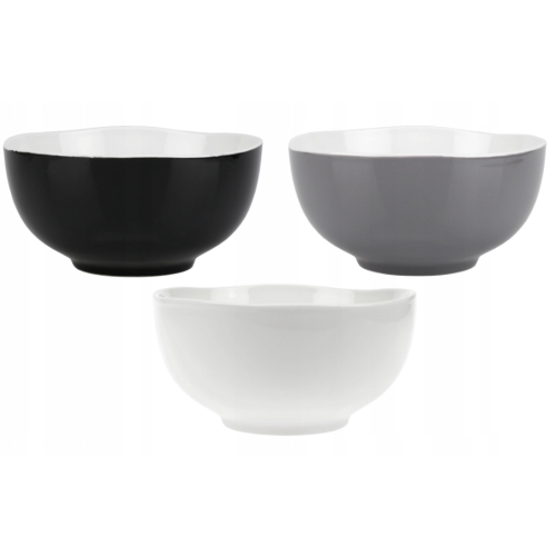 SALATERKA ETNA CZARNA Z PORCELANY 800ML/16CM RAVI