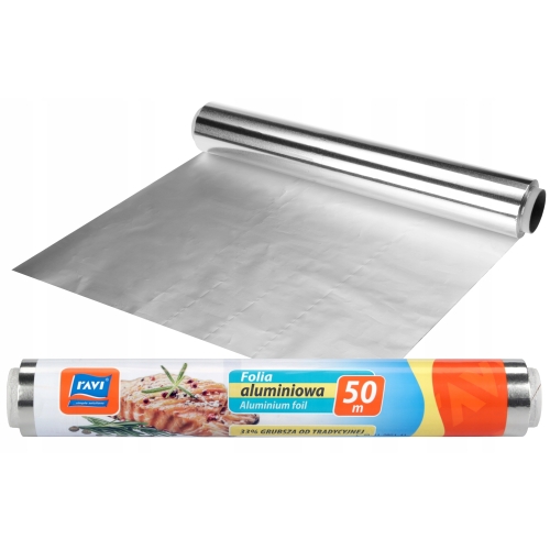Folia aluminiowa 50 m x 29 cm rolka RAVI