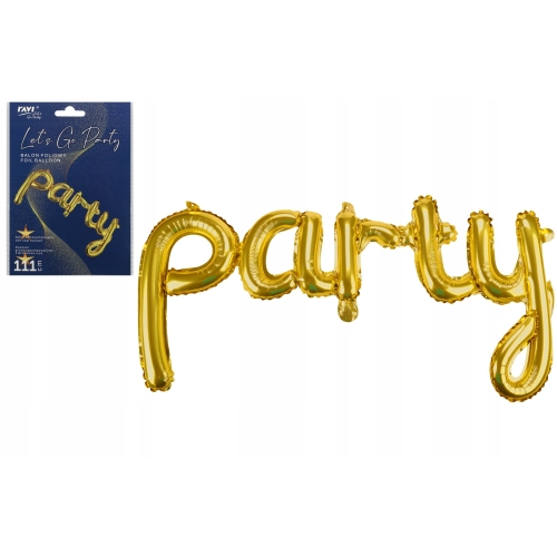 BALON FOLIOWY PARTY URODZINY NAPIS 111CM