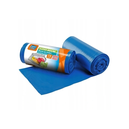 WORKI NA ŚMIECI 120 L 70X110 CM/15 SZT LDPE RAVI