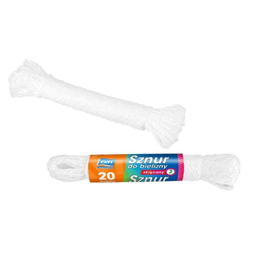 SZNUREK DO BIELIZNY SKRĘCANY GRUBOŚĆ 3mm RAVI 20mb