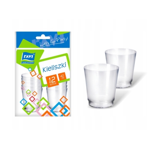Kieliszki jednorazowe Ravi 40 ml 12 szt