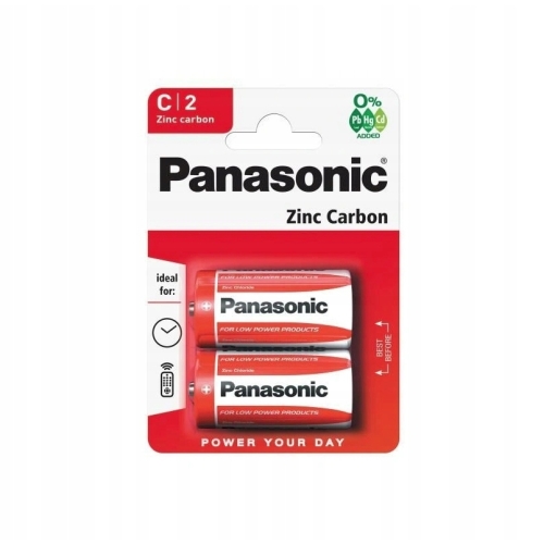 Bateria cynkowo-węglowa Panasonic C (R14) 2 szt.