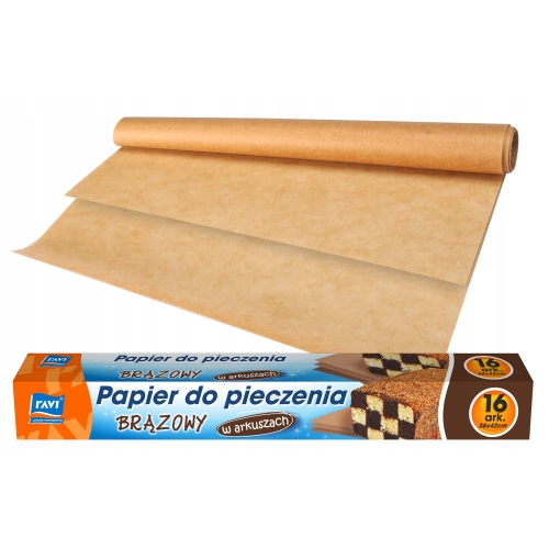 PAPIER DO PIECZENIA W ARKUSZACH BRĄZ RAVI 16SZT