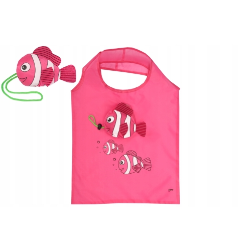 TORBA NA ZAKUPY SKŁADANA PINK FISH RAVI