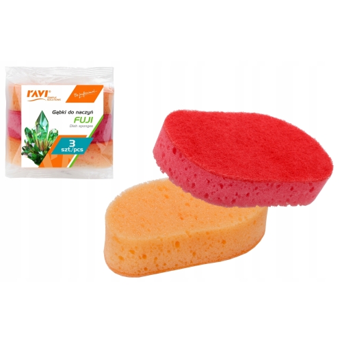 GĄBKI DO NACZYŃ ZMYWAKI KUCHENNE FUJI RAVI 3SZT