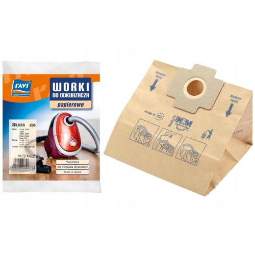 WORKI DO ODKURZACZA ZELMER Z06 METEOR 5szt+2FILTRY