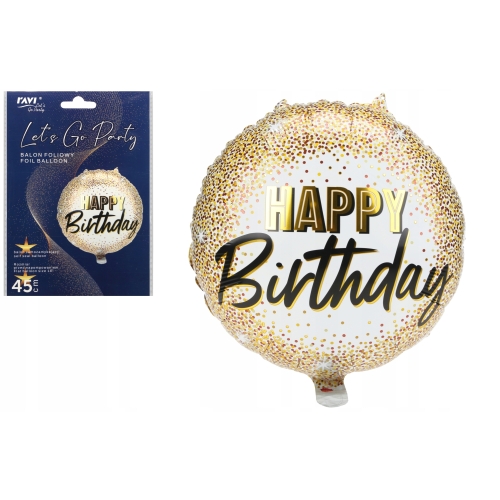 BALON FOLIOWY HAPPY BIRTHDAY URODZINY 45CM