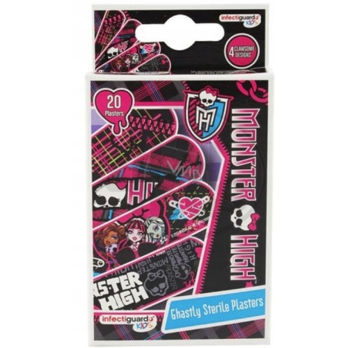 PLASTRY MONSTER HIGH OPATRUNEK Z KOLOROWĄ GRAFIKĄ 20szt