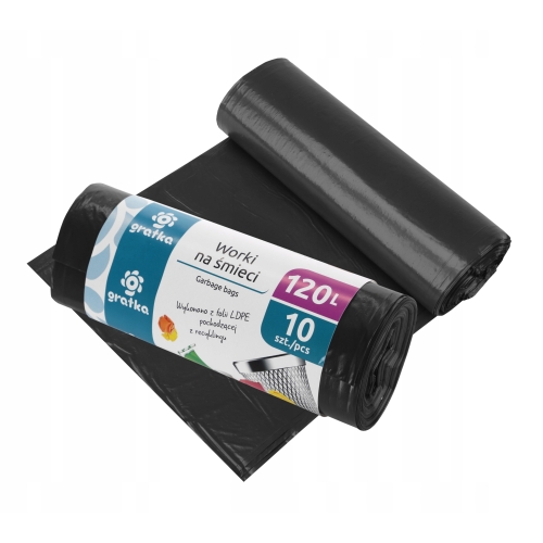 GRATKA WORKI NA ŚMIECI 120l LDPE 10szt