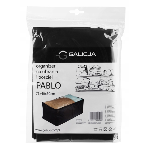 ORGANIZER NA UBRANIA POŚCIEL PABLO 75x40x30cm