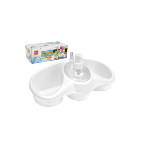 ORGANIZER KUCHENNY Z DOZOWNIKIEM RAVI 250ml biały