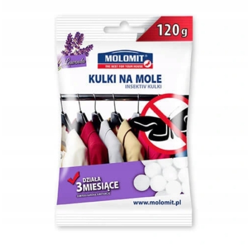 MOLAN MOLOMIT KULKI NA MOLE ODZIEŻOWE LAWENDA 120g