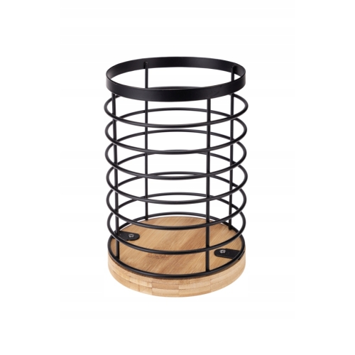 PRZYBORNIK KOSZ ORGANIZER SCANDI METALOWO BAMBUSOWY GALICJA 01278