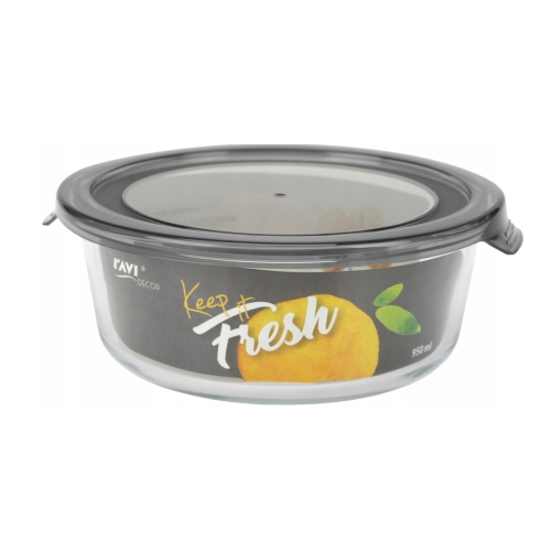 POJEMNIK NA ŻYWNOŚĆ ZE SZKŁA KEEP IT FRESH OKRĄGŁY 950ml