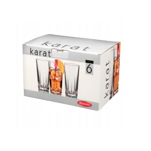 SZKLANKI WYSOKIE KARAT KOMPLET 6szt 330ml