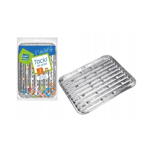 TACKI DO GRILLA ALUMINIOWE RAVI 280x220x15 Simple Solution 3szt