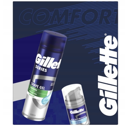 ZESTAW GILLETTE COMFORT ŻEL DO GOLENIA 200ml I BALSAM PO GOLENIU 50ml