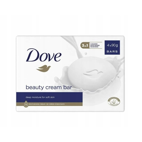 DOVE BAUTY CREAM BAR ORIGINAL MYDŁO W KOSTCE zestaw 4x90g