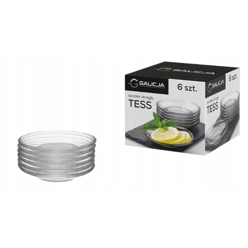 SPODEK OKRĄGŁY SZKLANY TESS 03456 6szt