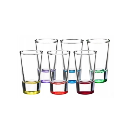 KIELISZKI COLORS SALUTE do wódki KOMPLET GALICJA 28ml 6szt