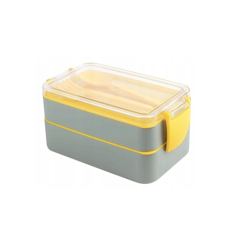 PODWÓJNY POJEMNIK LUNCH BOX ZE SZTUĆCAMI NA ŻYWNOŚĆ RAVI