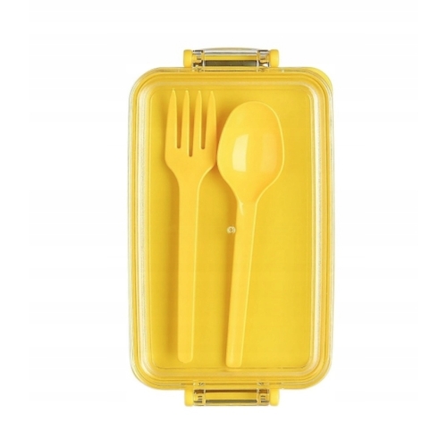 PODWÓJNY POJEMNIK LUNCH BOX ZE SZTUĆCAMI NA ŻYWNOŚĆ RAVI