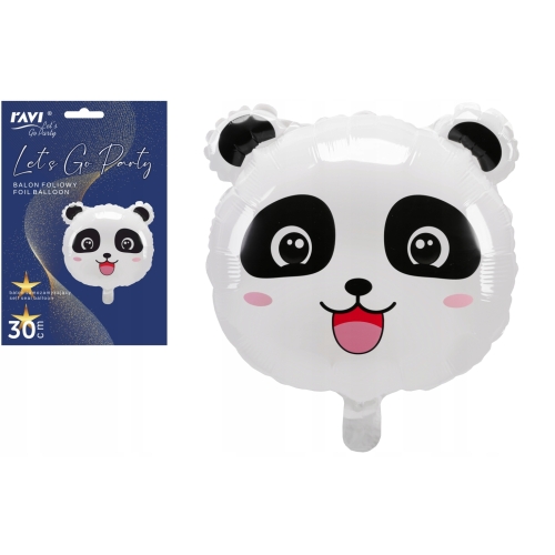 BALON FOLIOWY PANDA URODZINY PARTY POWIETRZE HEL 30cm