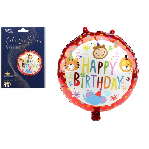 BALON FOLIOWY HAPPY BIRTHDAY URODZINY 45cm 22140 wz3