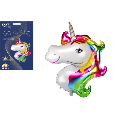BALON FOLIOWY UNICORN XXL URODZINY PARTY POWIETRZE HEL 86cm