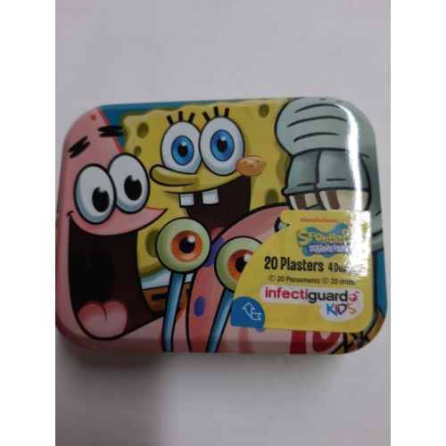 PLASTRY SPONGE BOB OPATRUNEK Z KOLOROWĄ GRAFIKĄ 20szt