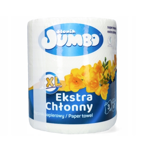 RĘCZNIK PAPIEROWY SŁONIK JUMBO XXL rolka 3w/250 listków 1szt