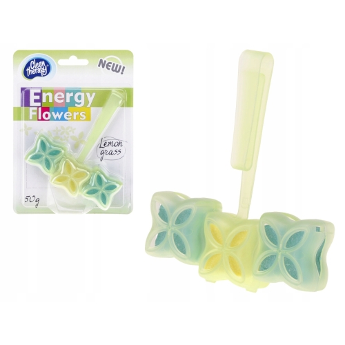 ZAWIESZKA KOSTKA WC CLEAN T.ENERGY FLOWERS LEMON GRASS 50g