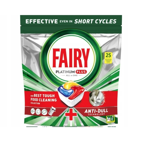 FAIRY PLATINUM PLUS COMPLETE KAPSUŁKI DO ZMYWARKI 25szt