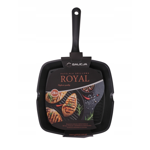 PATELNIA GRILLOWA ROYAL GALICJA KWADRATOWA 28cm 20538