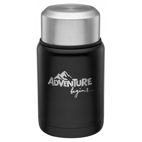 TERMOS OBIADOWY OUTDOOR GALICJA ADVENTURE Z ŁYŻKĄ 500ml wz1 czarny