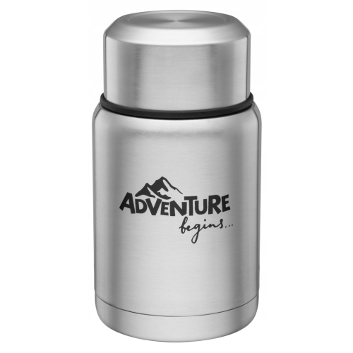 TERMOS OBIADOWY OUTDOOR GALICJA ADVENTURE Z ŁYŻKĄ 500ml wz2 srebrny