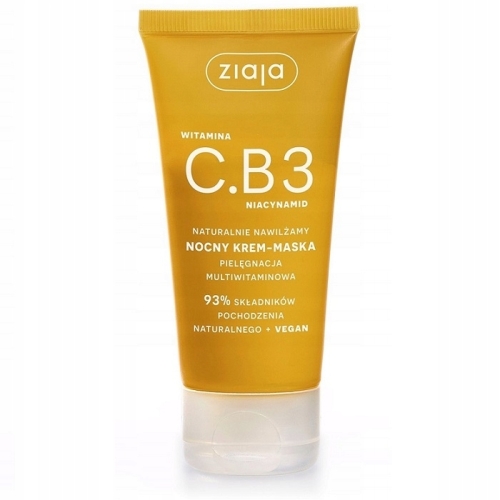 ZIAJA WITAMINA C.B3 NAWLIŻAJĄCY NOCNY KREM MASKA 50ml