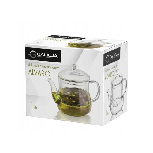 SZKLANY DZBANEK Z ZAPARZACZEM ALVARO GALICJA 1L 22129