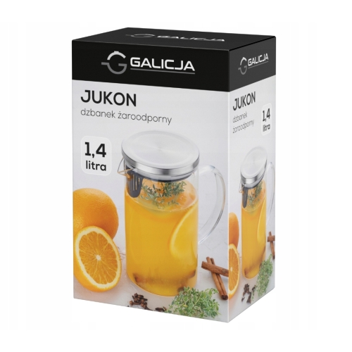 DZBANEK JUKON SZKLANY ŻAROODPORNY GALICJA 1,4l 07393