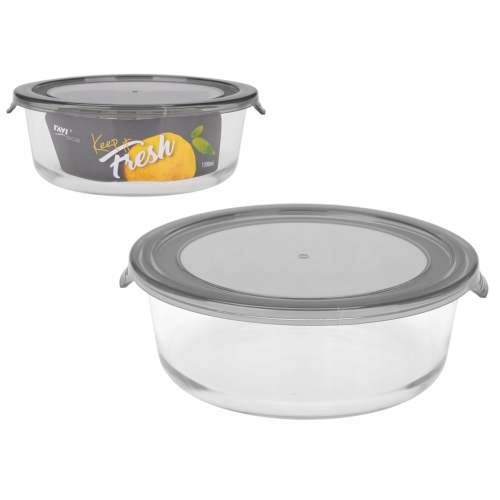 POJEMNIK NA ŻYWNOŚĆ ZE SZKŁA KEEP IT FRESH OKRĄGŁY 1300ml