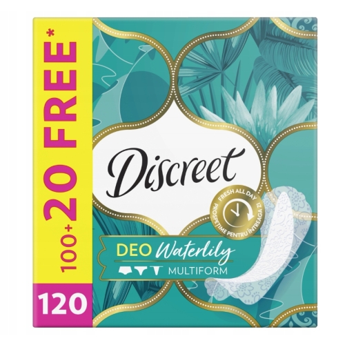 WKŁADKI DISCREET DEO WATERLILY MULTIFORM XXLPACK 120szt