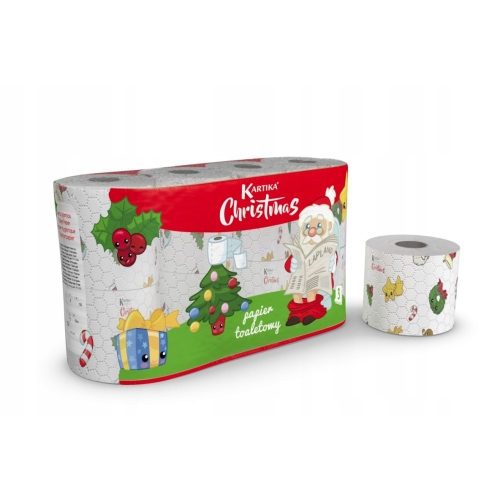 PAPIER TOALETOWY KARTIKA CHRISTMAS MIKOŁAJ 3w 8szt
