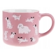 KUBEK HAPPY ANIMALS 300ml RÓŻOWY PIESKI porcelana NB 81448 RAVI