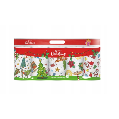 RĘCZNIK PAPIEROWY KARTIKA CHRISTMAS MIKŁAJ 5szt
