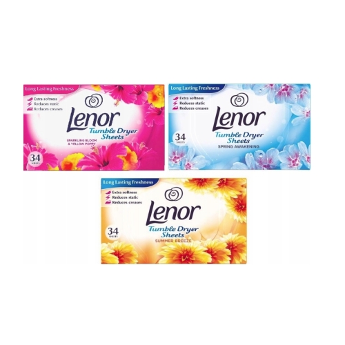 LENOR CHUSTECZKI ZAPACHOWE DO SUSZARKI SZAFY GAREROBY 3x34szt