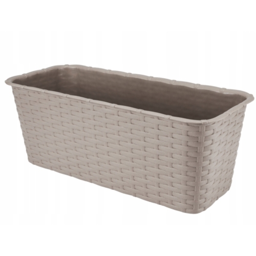 DONICZKA SKRZYNKA BALKONOWA RATTAN 40cm KARMEL