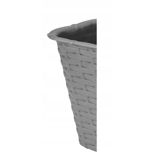 DONICZKA SKRZYNKA BALKONOWA RATTAN 40cm SZARA