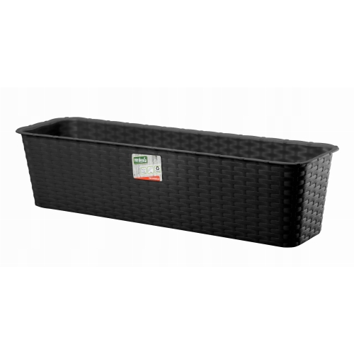 DONICZKA SKRZYNKA BALKONOWA RATTAN 60cm ANTRACYT